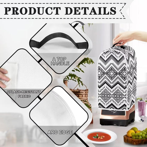 Small Blender Cover Kitchen Appliance Covers Aztec Juicer Stand Mixer Coffee Maker Blender Cover and Fingerprint Protection White...