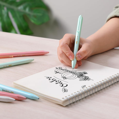 Mr. Pen- Retractable Gel Pens, 8 Pack, Black Ink Gel Pens, Pastel Barrels, Fast Dry, Gel Pens Fine Point 0.5mm, Retractable Pens, Cute Pens, Gel I...