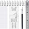 Craft Hobby Knife Exacto Knife with 15 Pcs Stainless Steel Blade Kit, 1pcs Steel 15CM Ruler and Carving Pattern Description Paper, hobby knife for...