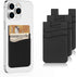SHANSHUI Phone Card Holder, Silicone Phone Wallet Stick on Credit Card Holder Pocket for Almost All Smartphones (Black/3pcs)...