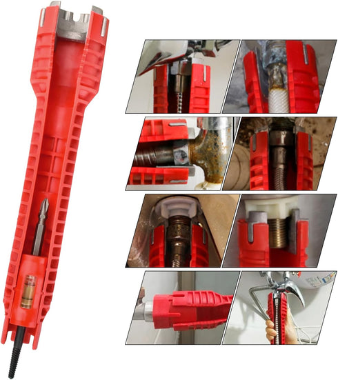 Faucet and Sink Wrench Multi-purpose Wrench Plumbing Tool Plumbing Repair Installation Hand Tools for Toilet Bowl, Sink, Bathroom, Kitchen Plumbin...