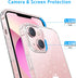 JJGoo Compatible with iPhone 13 Case, Clear Glitter Soft TPU Shockproof Protective Bumper Cover, Sparkle Bling Sparkly Cute Slim Women Girls Phone...