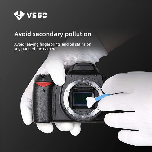 VSGO DDG-1 Camera Cleaning Gloves Professional Anti-Static Cleaning Gloves White Compatible for Camera, Sensor Cleaning,or Other Precision Instrum...