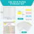 Caydo 36PCS 6x6inch Scrapbook Paper Storage, with 60PCS Sticky Index Tabs for Holding Scrapbook Paper, Cardstock, Vinyl Sheets...