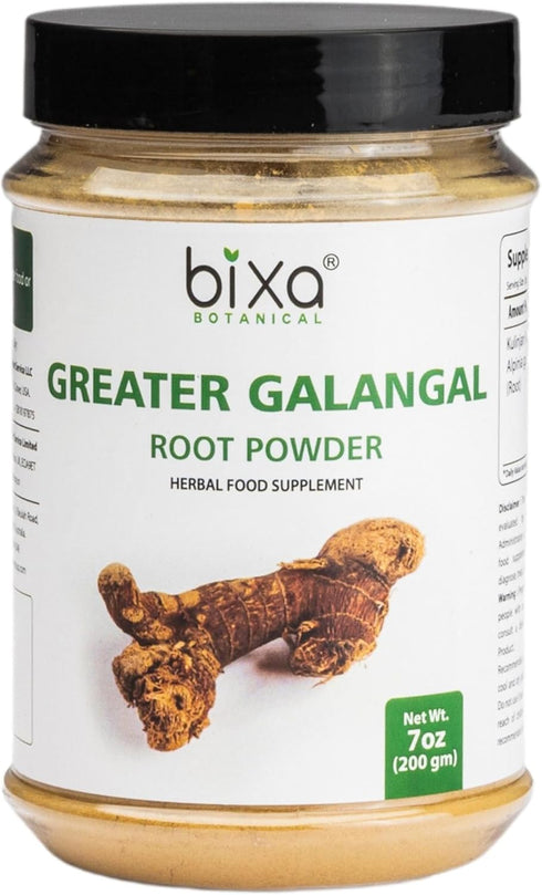 bixa BOTANICAL Greater Galangal Root Powder | (Kulinjan/Alpinia Galanga) 200 gm (7 Oz), Herbal Supplement Supports Healthy Stomach and Respiratory...