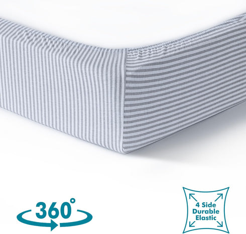 100% Cotton Jersey Knitted Mini crib sheets for Boys and Toddler, Soft and Breathable, crib sheets girl Snug Fit, Machine Washable, Multiple Color...
