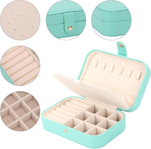 Jewelry Box, Travel Jewelry Organizer Case Small Jewelry Storage and Organizers Craft Containers Travel Mini Organizer/GREEN...