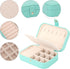 Jewelry Box, Travel Jewelry Organizer Case Small Jewelry Storage and Organizers Craft Containers Travel Mini Organizer/GREEN...