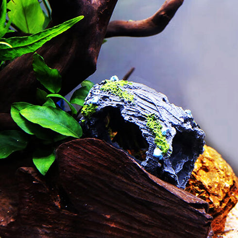 2 PCS Broken Barrel Aquarium Fish Tank Decorations?Aquarium Caves Hideout House Theme Ornaments for Fish Cave Hide?Shipwreck Hideouts Fish Tank Ac...