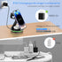 3 in 1 Charging Station for Apple Devices, 15W Fast Charger Stand Magnetic Wireless Charger Station, Rotatable & Foldable with Night Light for iPh...