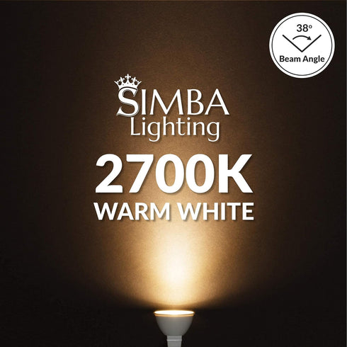 Simba Lighting LED MR16 3.5W 12V Light Bulb (6 Pack) 20W Halogen Spotlight Replacement for Landscape, Accent, Track Lights, Desk Lamps, BAB C, GU5...