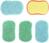 5pcs Multi-Functional Scrubbing Sponge Microfiber Kitchen Supplies Cleaning Tools Reusable Cleaning Sponge Scouring Pad...