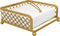 Elegant Flat Paper Napkin Holder with Dispenser Arm - Gold Napkin Holders for Table, Kitchen, Countertops & Outdoor Tables - Square Metal Lattice ...