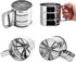 Flour sieve stainless steel material manufacturing,Coffee Sieve Cup,Semi Automatic 2 Cup Sifter for Baking | Fine Mesh Pastry Sieve Cup....