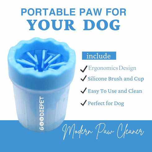 Dog Paw Cleaner | Paw Washer for Small, Medium and Large Dogs | Easy to Use and Clean (Blue, Medium)...