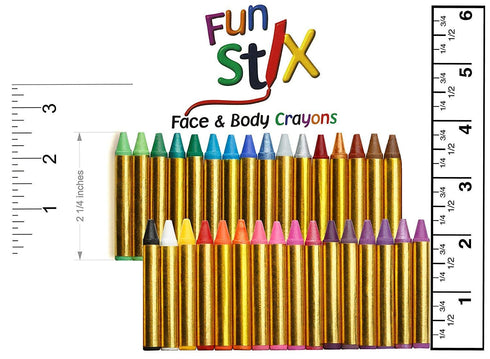 Dress-Up-America Face Paint Crayon Kit - Safe, Non-Toxic, Face and Body Paint Crayons Made in Taiwan - Halloween Makeup Face Painting Kit for Kids...