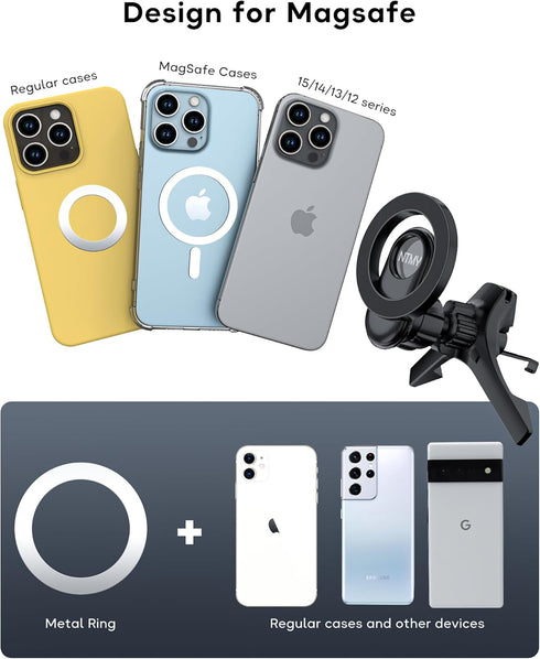 ?2024 Upgrade?for MagSafe Car Mount Air Vent?24 Magic Magnet Power?Magnetic Phone Holder for Car Vent 360° Hand Free Magnetic Car Phone Holder Mou...