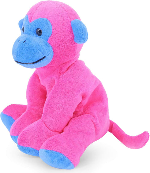 Unique Ape Monkey Stuffed Animals Plush Toys, Soft Cute Monkey Orangutan Toy for Toddlers Child Kids Babies Birthday Gift, 7.9" Pink...