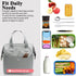 Mziart Insulated Lunch Bag Simple Bento Cooler Bag Lunch Tote Bag for Lunch Box for Women Men Adult Picnic Working Hiking Beach (Grey)...