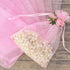 Set Of 50 Gift Organza Bags 4x6 Inch Pink Drawstring for Baby Shower,Christmas,40th Birthday,Party Favors,Wedding,Easter,Sheer Fabric Small Craft ...
