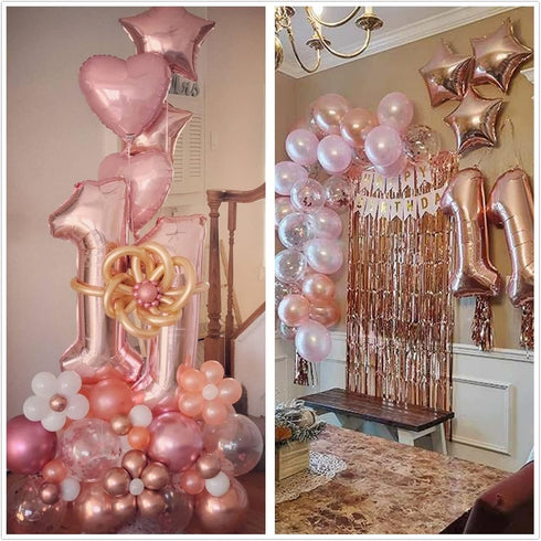 11th Birthday Decorations for Girls?Rose Gold 11 Birthday Party Decoration for Her?Rosegold Balloons Decoration for Girls Women 11th Birthday Part...
