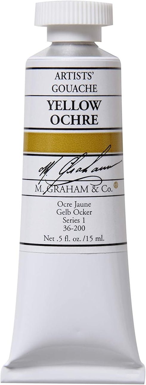 M. Graham 1/2-Ounce Tube Gouache Paint, Yellow Ochre...