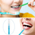 100 Pieces Braces Brush for Cleaner Interdental Brush Toothpick Dental Flossing Head Oral Hygiene Flosser Tooth Cleaning Tool (Light Blue, Pink, Y...