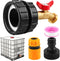 Ibc Tote Adapter Ibc Tote Fittings Ibc Tote Valve with 2.44inch IBC Tote Adapter Sealing Tape Quick Connector 3/4inch Pacifier for 1000L/264 Gallo...