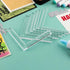 9 Pcs/Set Creative Positioning Pieces Card Corners Helpers with 6"/12" Clear Acrylic T-Square Ruler Stamping Corners Paper Craft Supplies Scrapboo...