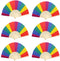 6 Pack Rainbow Folding Fans, Hand Fans Rainbow Themed-Party Decoration Party Favors (6 Pack,Rainbow)...