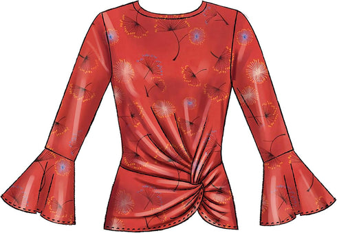 McCall Pattern Company McCall's Women's Twist Front Shirt Sewing Patterns, Sizes 16-26, various, White...