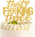 Thirty Three Happy Birthday Cake Toppers 33rd Birthday Cake Toppers 33 Years Old Anniversary Party Decorations Supplies...