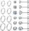 10 Pairs Surgical Steel Earrings Sets for Multiple Piercing, Lightweight Small Huggie Hoop Earrings, Flat Back Tiny Ball CZ Stud Earrings for Cart...