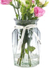 OFFIDIX Glass Vase, Geometric Faceted Design Flower Vase for Weddings, Events, Decorating, Arrangements, Office, or Home Decor...