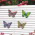 Kggetr Metal Butterfly Wall Decor - 4 Pack Outdoor Wall Art Hanging Decoration for Garden Yard Fence Patio Balcony,Gift for Mom Sisters Friends...