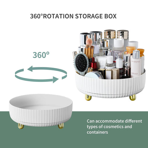 funest Makeup Perfume Organizer, 360 Degree Rotating Lazy Susan Cosmetic Desk Storage Lotions Display Case Round Tray with Large Capacity, for you...