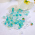Niziky 100PCS Glass Beads for Jewelry Making, Mix 8MM Green Crackle Lampwork Glass Beads Aurora Crystal Beads Matte Gemstones Spacer Beads Kits fo...
