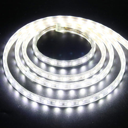 XUNATA LED Strip Lights, 110V SMD 5050 Waterproof Flexible Rope Tape Light US Plug, 1m Cool White, for Home Indoor Outdoor Garden Decoration...