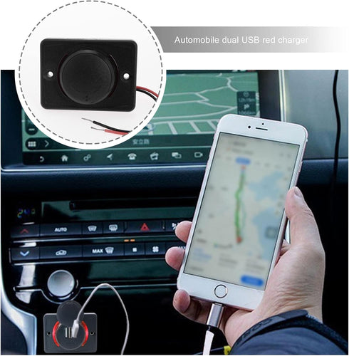 ZUNKOM 2pcs 2 USB Port Car Charger Adapter 12V-24V Power Socket Suitable for Motorbike Car Boat ATV UTB Camper Caravens etc......