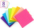 8 Pads Lined Sticky Notes 3x3 Sticky Notes with Lines Self-Stick Note Pads 8 Bright Multi Colors, 85 Sheets/Pad...