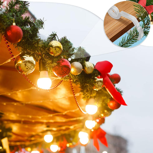 Yotako 150 Pcs Christmas Light Clips Gutter Clips for Hanging Outdoor Lights Christmas Light Hooks Weatherproof for Christmas Decoration...