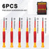 HAUTMEC 6Pcs Small Screwdriver Set 1000V Insulated Screwdriver Set Precision Screwdriver Set, Mini Screwdriver Set with Slotted and Phillips Magne...