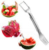 2 in 1 Watermelon Slicer Cutter,Stainless Steel Watermelon Fork Slicer,Dual Head Slicer and Fork Fruit Cutting Tool Watermelon Knife for Family Pi...