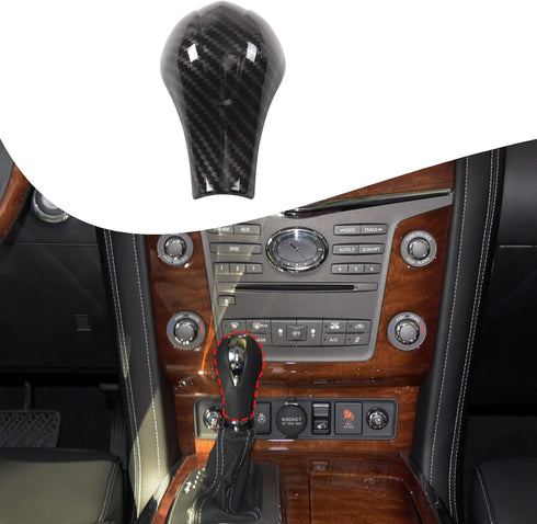 ABS Gear Shift Knob Head Cover Compatible with Infiniti QX80 2013-2017/Nissan Touareg Gear Shift Knob Head Cover Cap,Car Gear Handle Head Gear Lev...