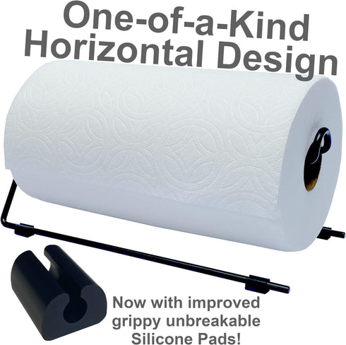 Horizontal Countertop Paper Towel Holder (Black)...