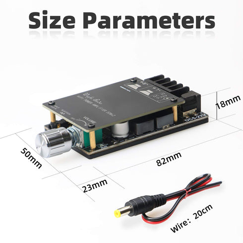 50W+50W Bluetooth 5.0 Amplifier Board,100w Audio Amp Board Dual Channel DC8-24V,Easy Installation and Password Free Connect to Phone Quietly...