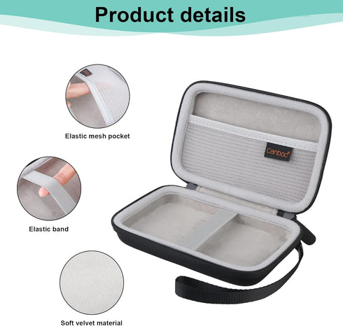 Canboc Hard Carrying Case for UCOMX Nano 3 in 1 Wireless Charger, Mesh Pocket fit USB Cable, Black(Case Only)...