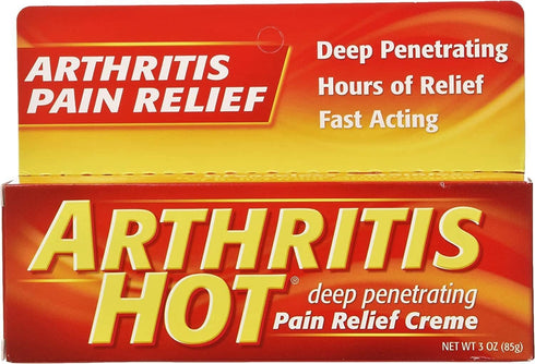 Arthritis Hot Pain Relief Creme 3 oz (Pack of 3)...