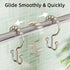 Amazer Shower Curtain Hooks, Rust-Resistant Metal Double Shower Curtain Rings for Curtain Rolling Shower Hooks, 12PCS Shower Rings for Bathroom Sh...
