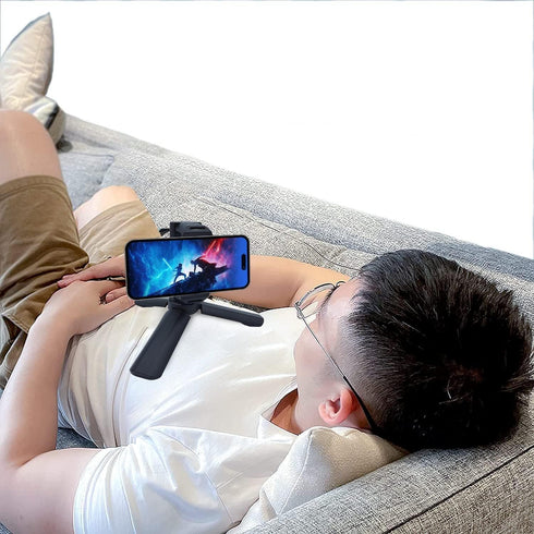 iPhone Desk Stand | Stream & Watch Movies in Bed | Fits Cellphones 2.3-3.4" Wide, (Black)...